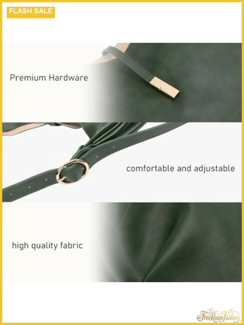 Faux Leather Hobo Shoulder Bag Adjustable Strap Handbag Women Purse